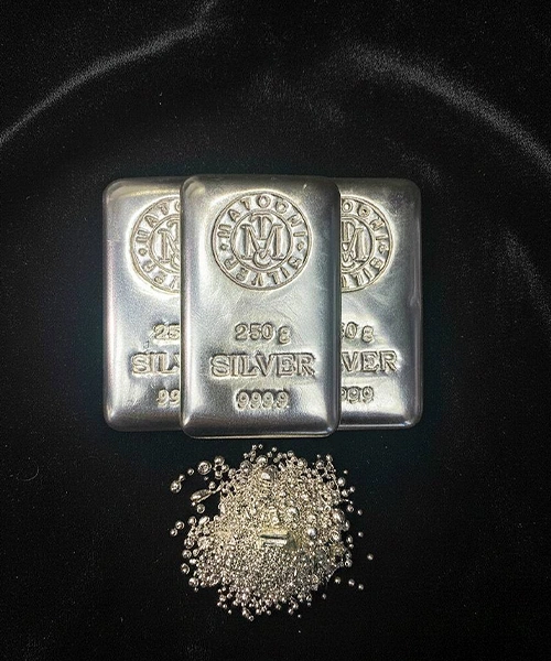 شمش نقره 250 گرمی عیار 999.9